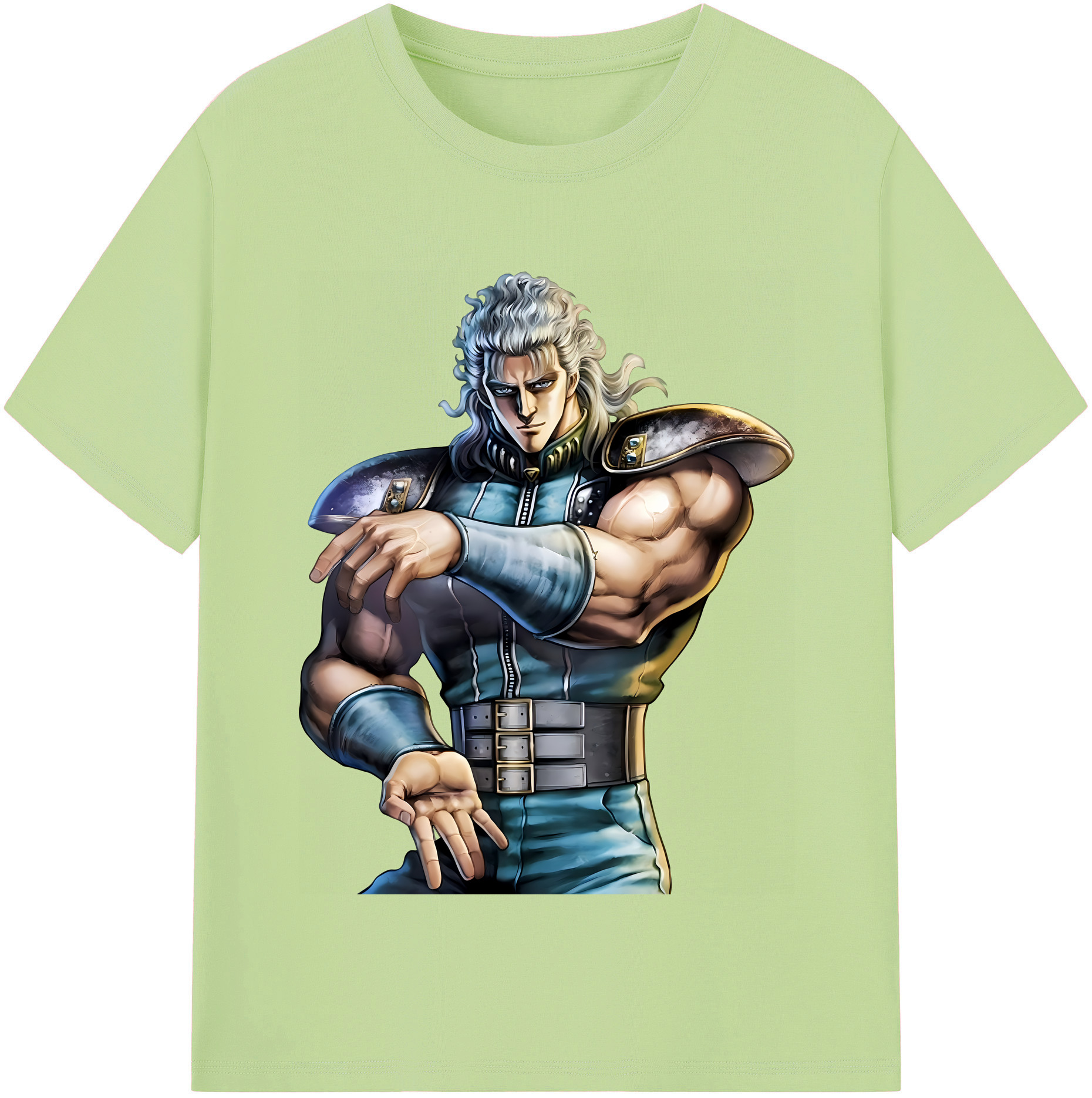 （画像用） 北斗の拳 Fist of the North Star 綿100％半袖Tシャツ（フロントプリント）